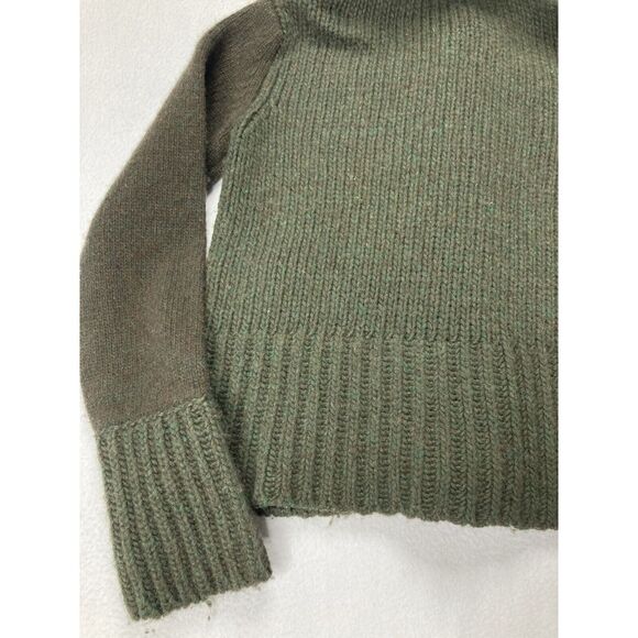 Free People Green Knit Long Sleeve Button Close Cardigan Wool Sweater Womens Med - Picture 8 of 10